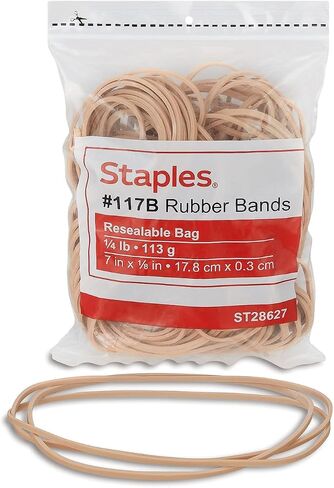 Staples 143297 الاقتصاد النطاقات المطاطية الحجم #64 1/4 رطل. in Saudi Arabia
