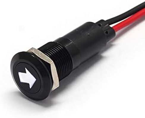 PLB12MS 12mm 1/2 "12V مؤشر إشارة LED مؤشر الدس الطيار (4WD) in Kuwait