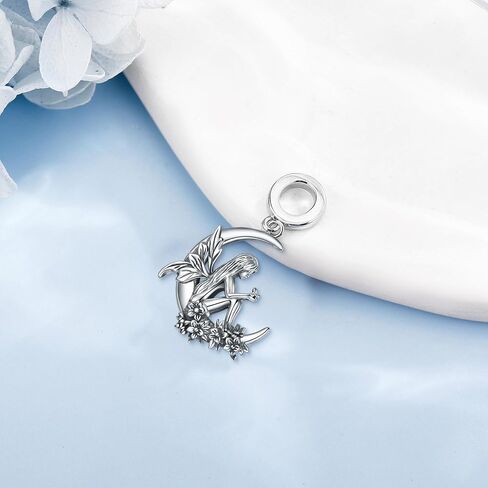 Moon Fairy/Moon Fox/Skunk/Jellyfish/Artist Palette Charm Sterling Silver Charms Beads Fits Bracelets Necklace Jewelry for Women in Saudi Arabia
