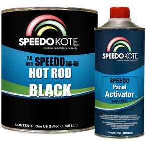 Speedokote SMR-456/170-ROD Hot Rod Black Paint 2.8 VOC ، SATIN 2K Urethane ، SMR-456 4: 1 Slow Gal. مجموعة ث/عمل in Saudi Arabia