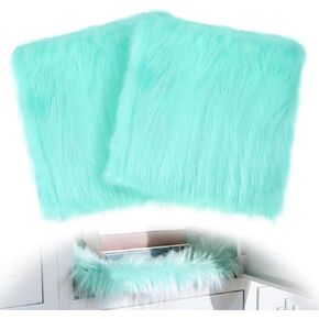 قطعتان من سجاد خزانة المدرسة، زينة خزانة صغيرة مقاس 30.48 سم × 30.48 سم للفتيات، سجادة ناعمة منفوشة مع ظهر مانع للانزلاق لتزيين خزانة المدرسة المتوسطة، تصوير جمالي للأظافر (أزرق بحيرة) in Kuwait