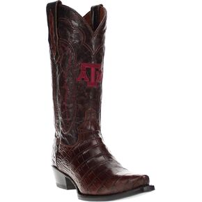 Vaccari النسائية أوليفيا الأصلية التمساح الجلود NCAA Athletics التطريز Snip Toe Cowgirl Boots in Kuwait