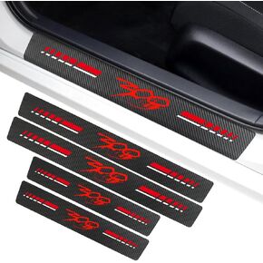 4 Pack Car Door Sill Protector Sticker fit Ford Bronco Carbon Fiber Style Decoration Door Entry Guard Accessories for Most Cars in Saudi Arabia