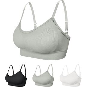 Sports Bras for Women - Wireless Padded Bralette Women's Seamless Bras Push Up Full Coverage Yoga Sleep Bra Pack Comfy in Saudi Arabia