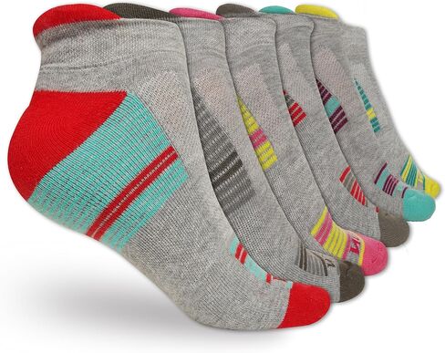 Compression Ankle Socks for Men & Women, Multi-Packs, Athletic Cushioned Socks, Hiking, Running & Daily Wear, Size 7-10 in Saudi Arabia