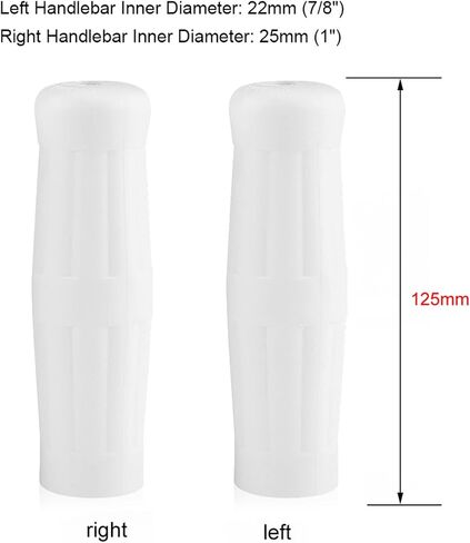 1 Pair 1"-7/8" Universal Motorcycle Bike Vintage Classic Handlebar Hand Grips Bar(White) in Saudi Arabia