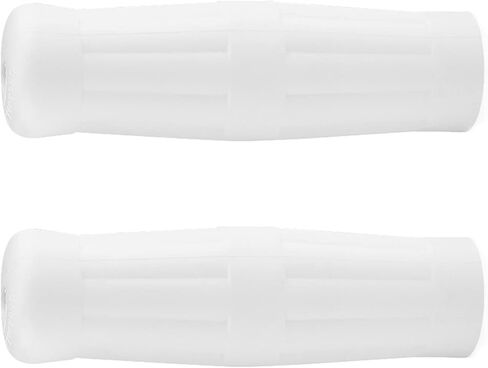 1 Pair 1"-7/8" Universal Motorcycle Bike Vintage Classic Handlebar Hand Grips Bar(White) in Saudi Arabia