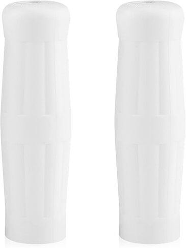 1 Pair 1"-7/8" Universal Motorcycle Bike Vintage Classic Handlebar Hand Grips Bar(White) in Saudi Arabia