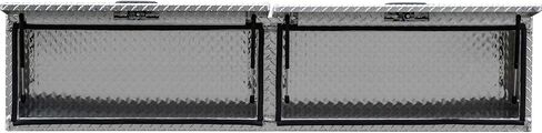 Buyers Products 1701770 Topsider Truck Tool Box, 18x16x96 Inch, Diamond Tread Aluminum, Dual Flip-Up Doors, Locking Compression Latch, Weather Resistant, No-Drill Mount, Made in USA in Saudi Arabia