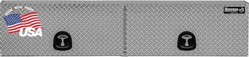 Buyers Products 1701770 Topsider Truck Tool Box, 18x16x96 Inch, Diamond Tread Aluminum, Dual Flip-Up Doors, Locking Compression Latch, Weather Resistant, No-Drill Mount, Made in USA in Saudi Arabia