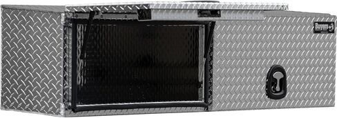 Buyers Products 1701770 Topsider Truck Tool Box, 18x16x96 Inch, Diamond Tread Aluminum, Dual Flip-Up Doors, Locking Compression Latch, Weather Resistant, No-Drill Mount, Made in USA in Saudi Arabia