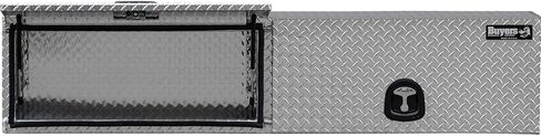 Buyers Products 1701770 Topsider Truck Tool Box, 18x16x96 Inch, Diamond Tread Aluminum, Dual Flip-Up Doors, Locking Compression Latch, Weather Resistant, No-Drill Mount, Made in USA in Saudi Arabia