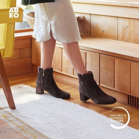 ABEO Avenue Mid Ankle Booties for Women | Fall Boots for Women | Water Resistant Leather | Built-In Orthotic Insole in Kuwait