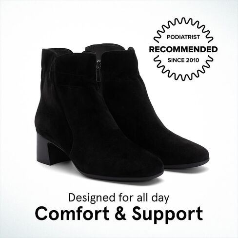 ABEO Avenue Mid Ankle Booties for Women | Fall Boots for Women | Water Resistant Leather | Built-In Orthotic Insole in Kuwait