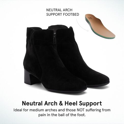 ABEO Avenue Mid Ankle Booties for Women | Fall Boots for Women | Water Resistant Leather | Built-In Orthotic Insole in Kuwait