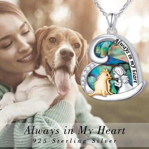 S925 Sterling Silver Dog Dur Necklace for Pet Ashes for Women Pet Fur Fur Jtersiake التذكارية التذكارية هدايا المجوهرات القلادة لخسارة النساء جرو in Kuwait