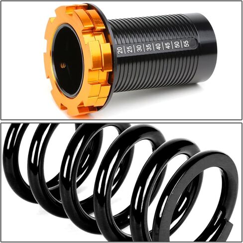 سلالة أورينيوم ألمنيوم التعليق المقياس coilover ربيع متوافق مع Civic CRX del sol integra 88-00 ، 1-4 بوصات ، 4 قطع ، الربيع الأسود والأكمام in Kuwait