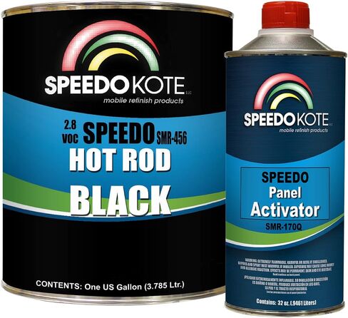 Speedokote SMR-456/170 - Hot Rod Black Paint 2.8 voc, Satin 2K Urethane, SMR-456 4:1 Slow Gal. Kit w/Act in Saudi Arabia