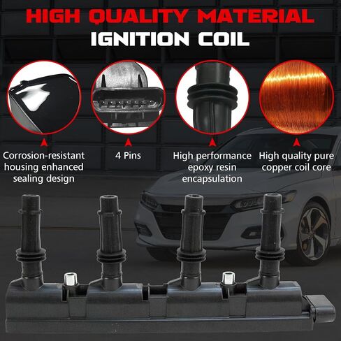 مجموعة UF669 من 1 حزمة ملف الإشعال ومقاطع شرارة Iridium-platinum متوافقة مع Buick Encore و Chevy Cruze و Sonic و Trax و Volt Cruze Limited 1.4L 1.8L L4 ، استبدل D521C 555777898 55579072 25198623 in Saudi Arabia