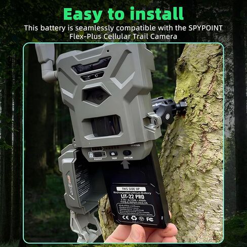E EGOWAY 2-Pack 7000mAh Lit-22 بطاريات قابلة للشحن لكاميرا الصيد، متوافقة مع سلسلة Flex - Flex-M، Flex G-36، Flex-Plus، Flex-S، LIT-22 استبدال حزمة البطارية in Kuwait