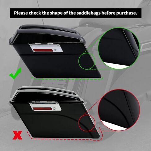 XMT-MOTO 4 inch Stretched Saddle Bag Extension fits for 1994-2013 Harley Davidson all Touring Models including road glide, road king, ultra, street glide, electra glide,for straight bag in Saudi Arabia