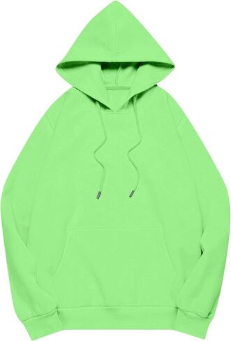 Oversized Hoodies For Women 2025 Plus Size Plain Basic Y2k Cute Pullover Hooded Sweatshirts Tops Trendy Outfits in Saudi Arabia