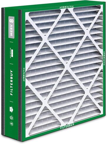 Filterbuy 24x25x5 فلتر هواء MERV 8 دفاع عن الغبار (4 عبوات)، استبدال مرشحات هواء فرن HVAC AC المطوية للناقل FILXXCAR0024، Maytag، والمزيد (الحجم الفعلي: 23.63 × 24.69 × 4.25 بوصة) in Saudi Arabia