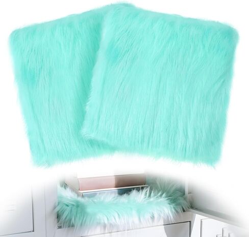 قطعتان من سجاد خزانة المدرسة، زينة خزانة صغيرة مقاس 30.48 سم × 30.48 سم للفتيات، سجادة ناعمة منفوشة مع ظهر مانع للانزلاق لتزيين خزانة المدرسة المتوسطة، تصوير جمالي للأظافر (أزرق بحيرة) in Kuwait