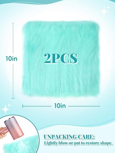 قطعتان من سجاد خزانة المدرسة، زينة خزانة صغيرة مقاس 30.48 سم × 30.48 سم للفتيات، سجادة ناعمة منفوشة مع ظهر مانع للانزلاق لتزيين خزانة المدرسة المتوسطة، تصوير جمالي للأظافر (أزرق بحيرة) in Kuwait