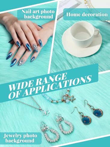 قطعتان من سجاد خزانة المدرسة، زينة خزانة صغيرة مقاس 30.48 سم × 30.48 سم للفتيات، سجادة ناعمة منفوشة مع ظهر مانع للانزلاق لتزيين خزانة المدرسة المتوسطة، تصوير جمالي للأظافر (أزرق بحيرة) in Kuwait