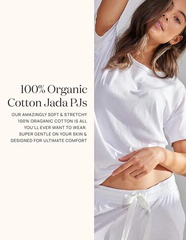 Papinelle Jada Women's Organic Cotton Knit Boxer - Soft, Breathable Lounge Shorts with Elastic Waist & Drawcord for Comfy Fit in Kuwait