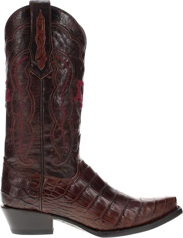 Vaccari النسائية أوليفيا الأصلية التمساح الجلود NCAA Athletics التطريز Snip Toe Cowgirl Boots in Kuwait