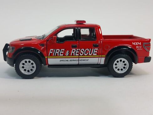 KiNSMART 2013 Ford F-150 SVT Raptor Supercrew Police Rescue Edition 1:46 Scale 5inch Die Cast Metal Model Toy Trucks in Kuwait