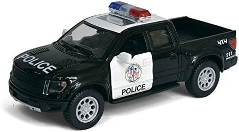 KiNSMART 2013 Ford F-150 SVT Raptor Supercrew Police Rescue Edition 1:46 Scale 5inch Die Cast Metal Model Toy Trucks in Kuwait