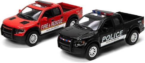 KiNSMART 2013 Ford F-150 SVT Raptor Supercrew Police Rescue Edition 1:46 Scale 5inch Die Cast Metal Model Toy Trucks in Kuwait