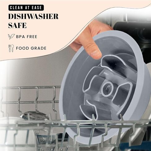 1.5 Cups Slow Feeder Dog Bowls with Non-Slip Bottom, Puppy Slow Feeder Bowl to Slow Down Eating, Cat Dog Food Puzzle Bowl Fits Raised Dog Bowl, Slow Feeder Cat Bowl for Small Medium Breed in Kuwait