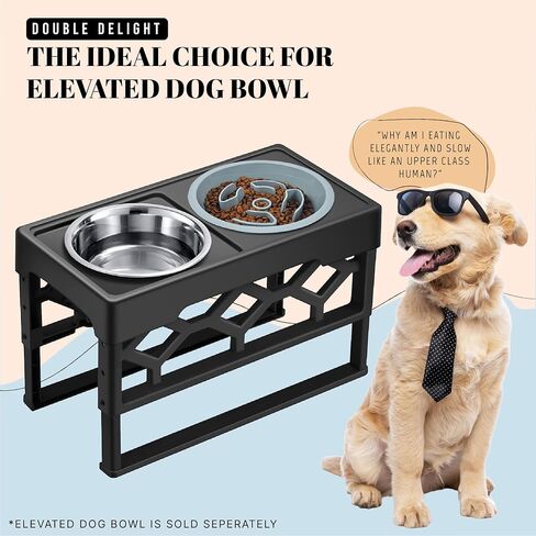 1.5 Cups Slow Feeder Dog Bowls with Non-Slip Bottom, Puppy Slow Feeder Bowl to Slow Down Eating, Cat Dog Food Puzzle Bowl Fits Raised Dog Bowl, Slow Feeder Cat Bowl for Small Medium Breed in Kuwait