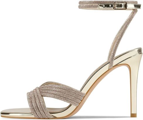Women's Rhinestone High Heel Sandals Sparkly Stilettos Heeled Ankle Strap Stilettos Round Open Toe Dressy Weddings Sexy Sandals Shoes in Kuwait