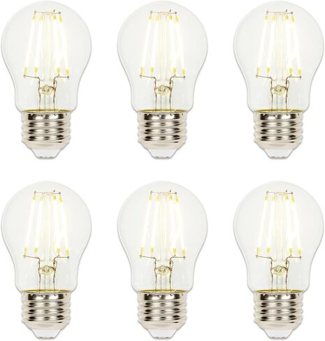 Westinghouse 5316600 4.5 وات (ما يعادل 40 وات) A15 لمبة إضاءة LED ذات خيوط شفافة قابلة للتعتيم، قاعدة متوسطة in Saudi Arabia