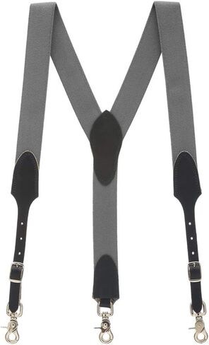 Rugged Comfort Extra-Sturdy Elastic Suspenders - Y-Back - Trigger Snap - 5 Colors & Sizes in Saudi Arabia