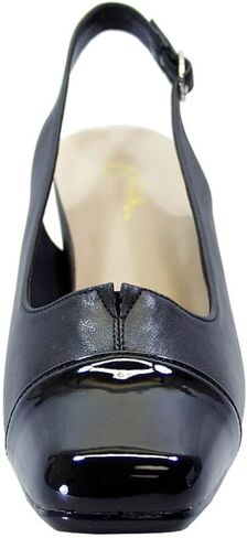 Peerage Luciana Women's Wide Width Leather Slingback Pumps in Saudi Arabia