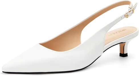 كعب هريرة للسيدات Slingback مدببة المغلقة حزام كاحل أنيقة النساء مضخات لتواعد الزفاف in Kuwait