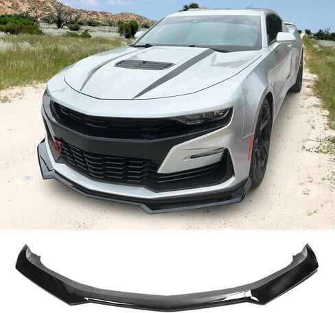 FREEMOTOR802 Front Bumper Lip Splitter, Fits 2016-2024 Chevrolet Camaro (Except ZL1), 1LE Style Gloss Black ABS 3PCS Air Dam Chin Spoiler Underbody Front Lip Spoiler Lower Guard Protector in Saudi Arabia
