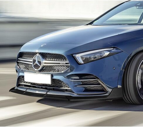 Q1-TECH, Front Bumper Lip fit for Compatible with Mercedes-Benz A-Class A200 A220 A250 A35 AMG Line Bumper 2019-2023, Front Lip Spoiler Body Splitter, ABS (Matt Black) in Saudi Arabia