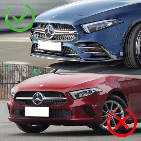 Q1-TECH, Front Bumper Lip fit for Compatible with Mercedes-Benz A-Class A200 A220 A250 A35 AMG Line Bumper 2019-2023, Front Lip Spoiler Body Splitter, ABS (Matt Black) in Saudi Arabia