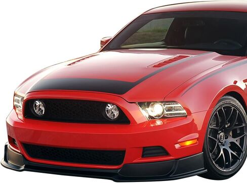 شفة مصد أمامية مقدمة مسبقًا متوافقة مع 2013-2014 Ford Mustang V6 & GT ، PU Painted Gray Gray Metallic (Color Code # UJ) Spoiliter Front Lip Spoiliter بواسطة Ikon Motorsports in Kuwait