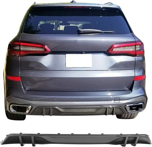 Ikon Motorsports ، موزع الشفاه الخلفي الوفير متوافق مع 2019-2025 BMW G05 M Sport ، واقي نشر الشفاه الخلفي للسيارة PP PP MP Black ، 2020 in Kuwait