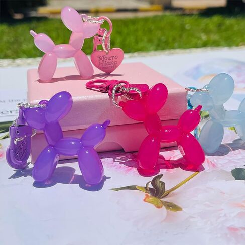 Jelly Star Balloon Dog Keychain, Cute Key Chain Bag Handbag Backpack Purse Aesthetic Charms Accessories in Saudi Arabia