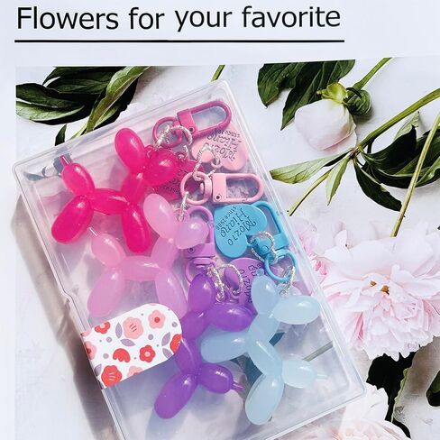 Jelly Star Balloon Dog Keychain, Cute Key Chain Bag Handbag Backpack Purse Aesthetic Charms Accessories in Saudi Arabia
