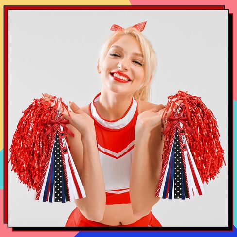 Nosiny 12 PCS Cheer Keychains شخصية DIY Bead Bead Ribbon Keychain Kit Cheer Backpack Propack Tags Cheerleader Gifts for Women in Kuwait